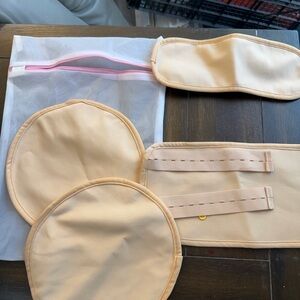 Beige Laundry Bag and Eye Mask Set